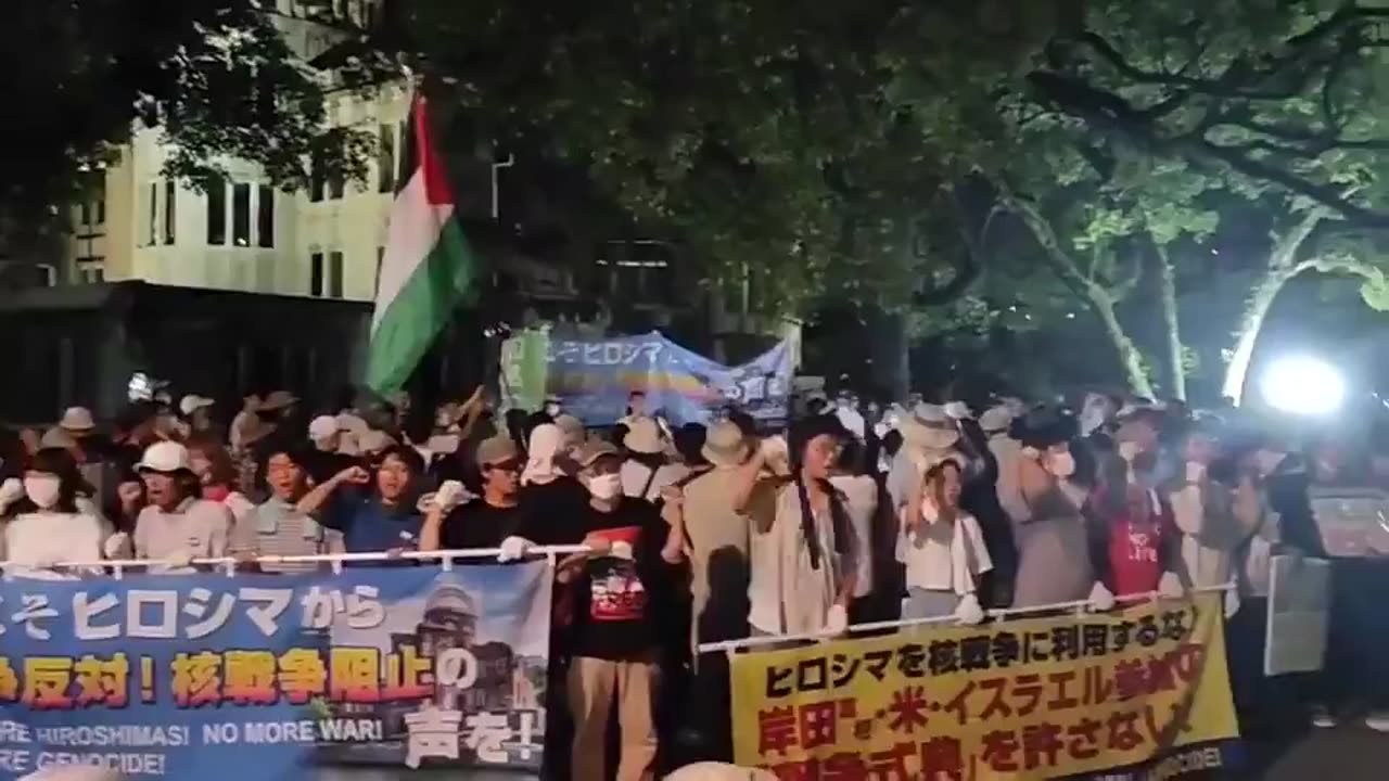 Israele non è il benvenuto qui. Manifestanti in Giappone