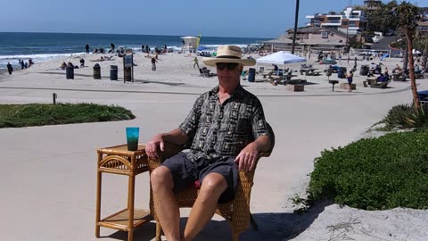 The Beach Captain in Time-Lapse. Moonlight Beach, California. TL 006