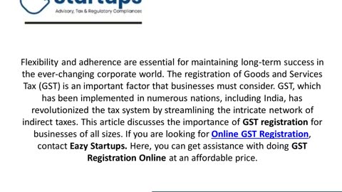 Importance Of GST Registration For Any Company