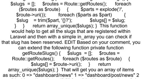 Laravel check if route for given url exists inside routes