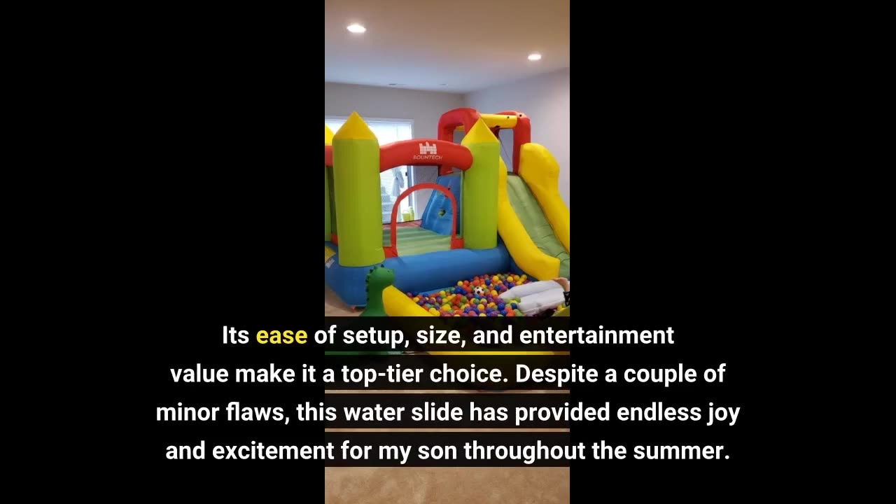 Skim Ratings: Costzon Inflatable Water Slide, Water Bounce House with Slide Wet Dry Combo for K...