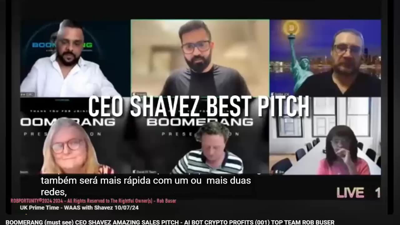 BOOMERANG BRASIL CEO SHAVEZ MELHOR ARGUMENTO DE VENDA - AI BOT CRYPTO PROFITS - TOP TEAM ROB BUSER