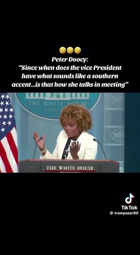 Peter D v the Toilet Brush KJP White House Press Secretary