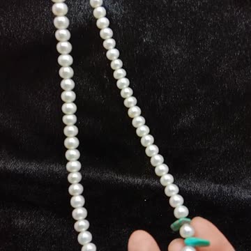 Turquoise Necklace Natural Turquoise Small Bead Necklace Round Turquoise Gemstone02