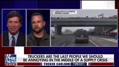 Freedom Convoy spokesman Benjamin Dichter joins Tucker Carlson to discuss the huge trucker protest