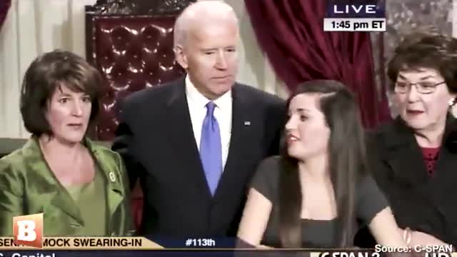 Biden squezes, rubs, grabs and sniffs minors