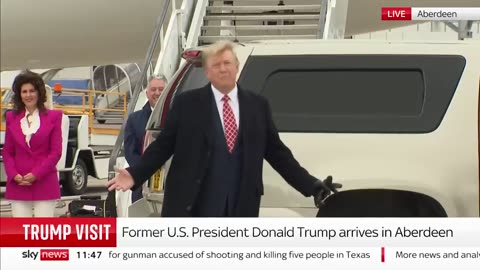 President Trump Arrives in Scotland