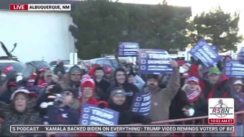 MASSIVE Crowd Lines up hours early for Trump Rally in Albuquerque, NM