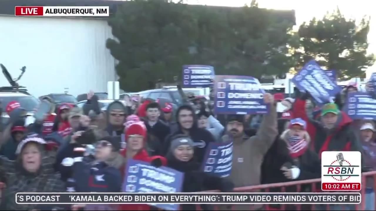 MASSIVE Crowd Lines up hours early for Trump Rally in Albuquerque, NM