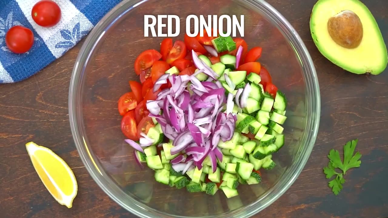 Cucumber Tomato Avocado Salad