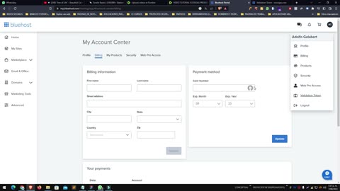 VIDEO TUTORIAL ECOSIGAS_CAMBIO DE CREDENCIALES DE PAGO DE HOSTING Y DOMINIO