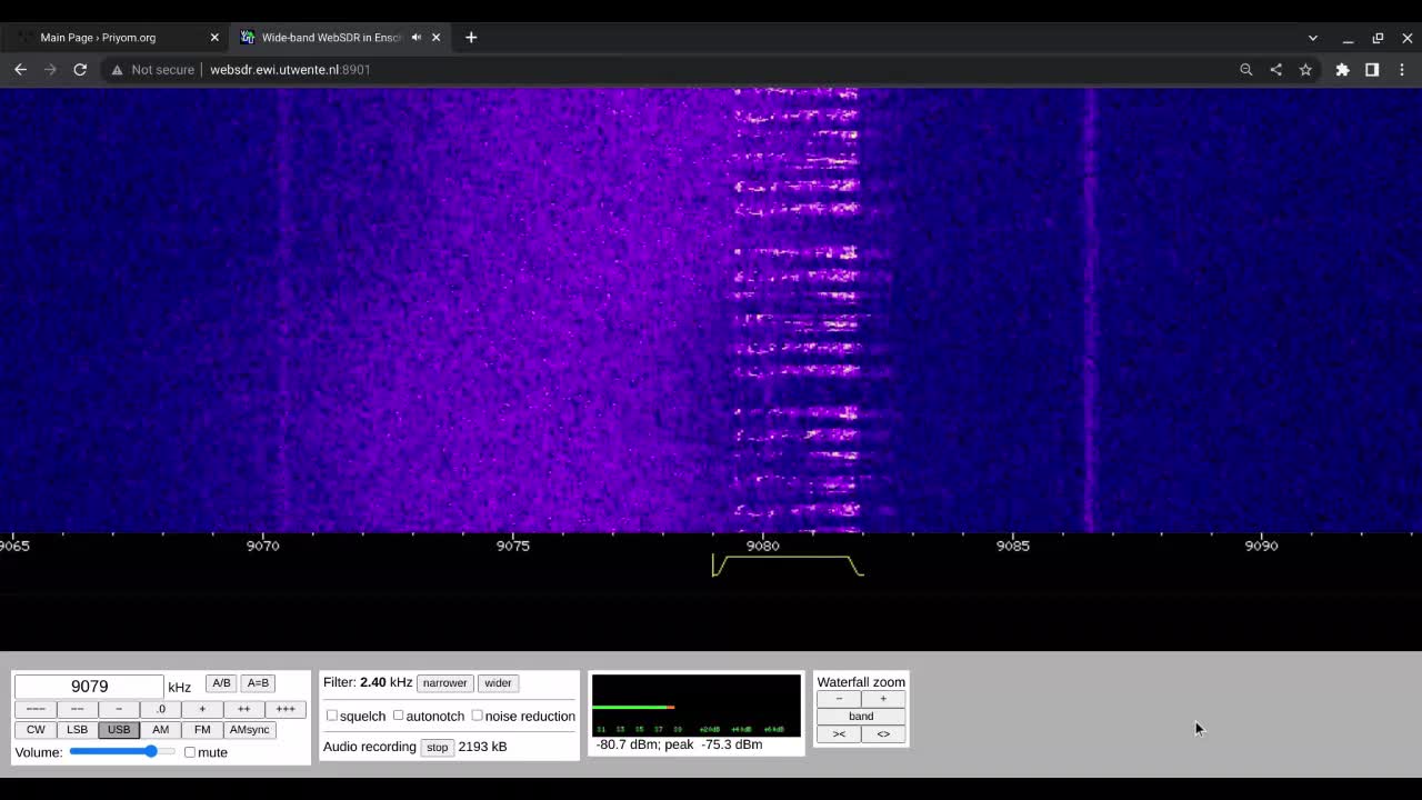 E11 Oblique 24/01/2023 1000 UTC 9079kHz