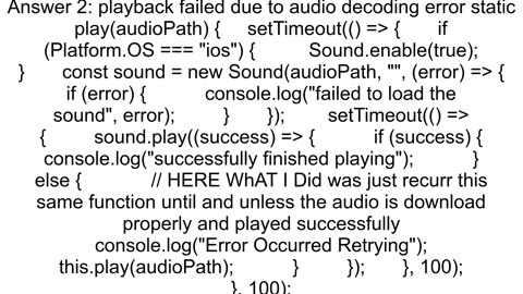 react native audio playback failed due to audio decoding error