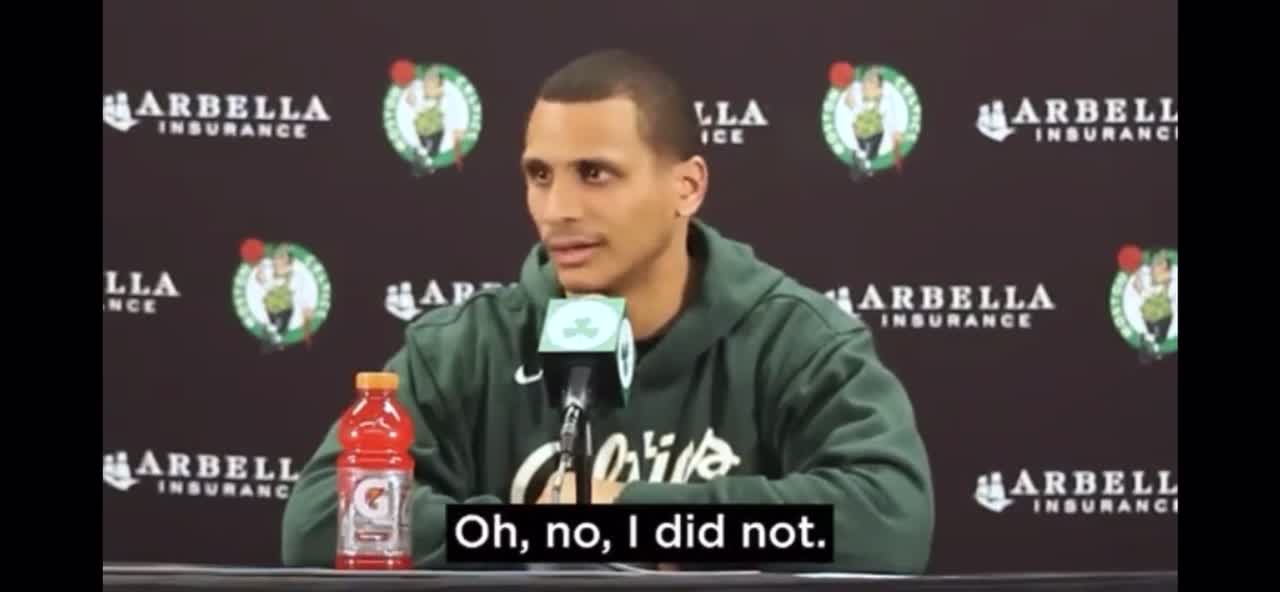 Boston Celtic player puts reporters on the defensive and it’s beautiful