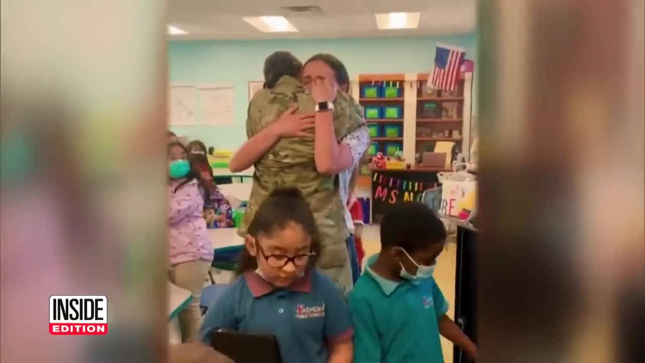 Military Mom Surprises Daughter at School After Iraq Tour