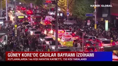 DÜNYA ŞOKTA! Güney Kore'de Cadılar Bayramı İzdihamı Yaşandı_ 150'den Fazla İnsan Can Verdi! (1)