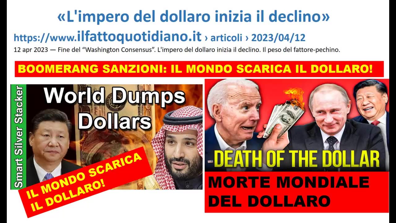 Sanzioni boomerang: La morte del dollaro