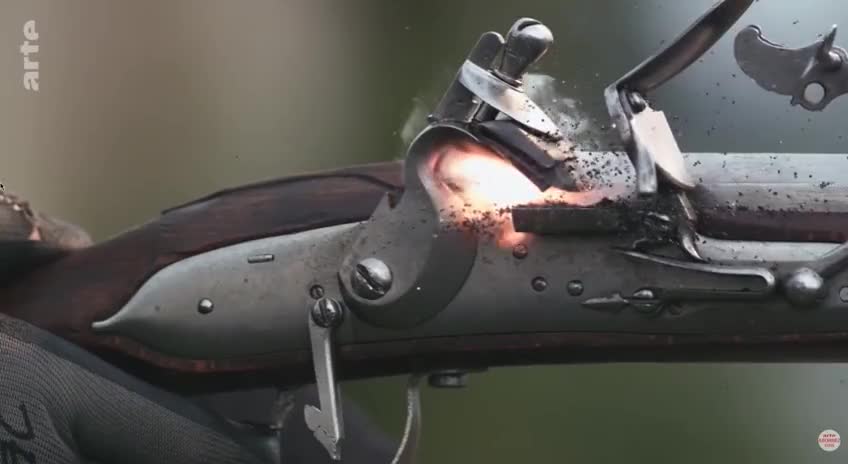 Firing a musket in slow motion