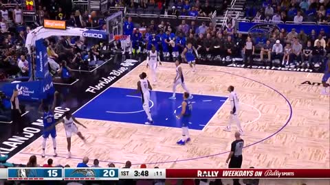 Luka Doncic behind-the-back dime to Finney-Smith for three 🎯