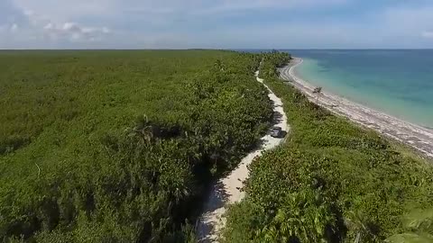 Beach beautiful dron video