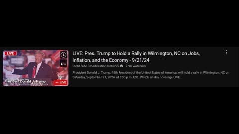 LIVE: Pres. Trump to Hold a Rally in Wilmington, NC 9/21/24