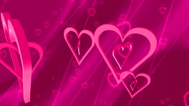 romantic three-dimensional love intertwined dance loop background hd video