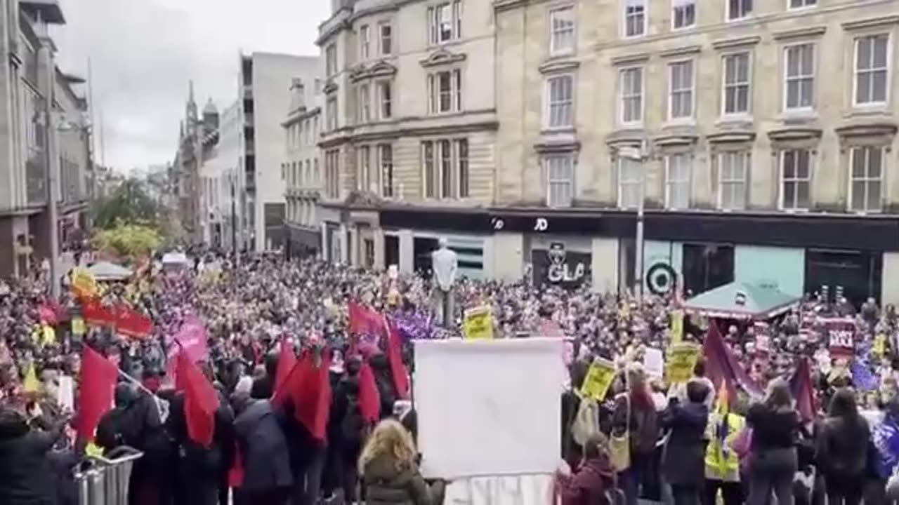 In the UK, more than a hundred thousand public sector workers marched under the slogan