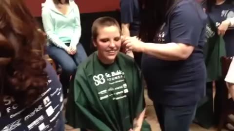 st. Baldrick headshave for money raise