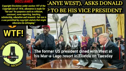 "YE" KANYE WEST ASKS DONALD TRUMP TO BE HIS VICE PRESIDENT 4 THE 2024 PRESIDENTIAL ELECTION TICKET.