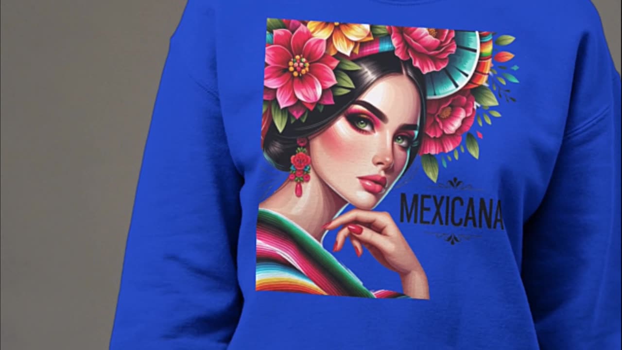 Embrace Your Roots with Our Floral Mexicana Sweatshirt #MexicanaVibes #CulturalChic #VibrantWear