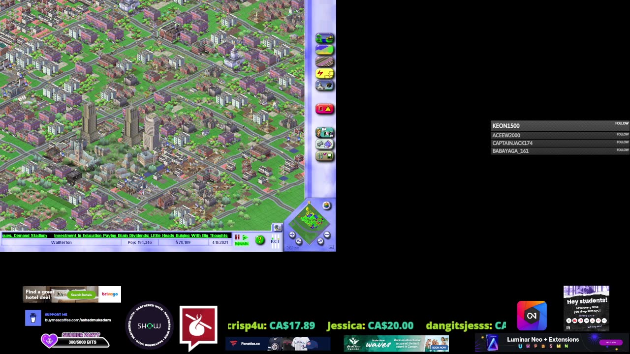 SimCity 3000 - January 19, 2024 Gameplay