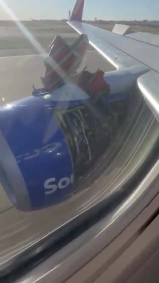 Engine Of Southwest Airlines Boeing 737 Ripping Apart During Takeoff