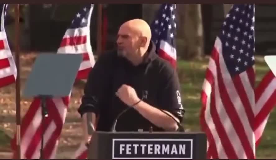 God Catches Fetterman Lying, Topples His American Flags