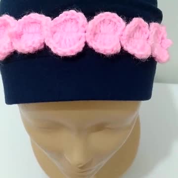 Crochet Hearts Headband
