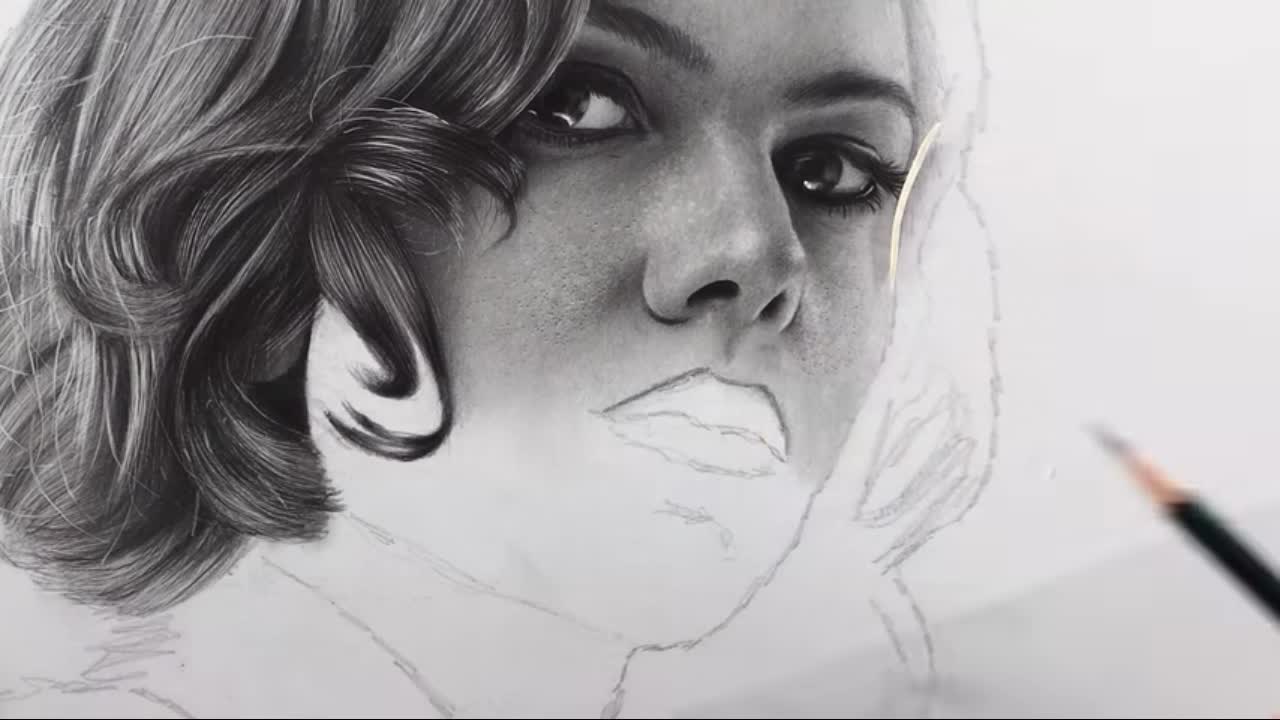 Drawing the Black Widow | Portrait