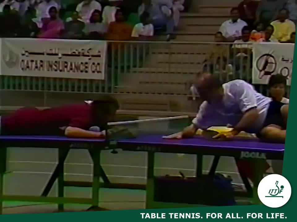 Insane Table Tennis Match at Qatar Open you have never seen __ Funny Table Tennis match