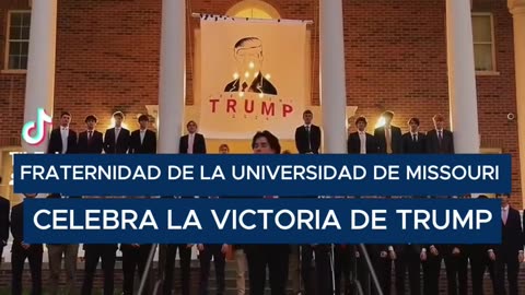 La fraternidad de la Universidad de Missouri celebra la victoria de Trump