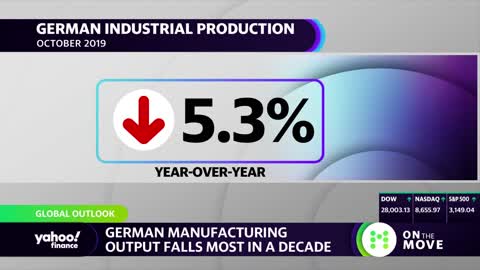 German manufacturing suffers steepest drop in a decade