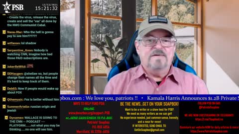 2021-12-13 15:00 EST - The Common Sense Show: with Derek & PATRIOTski