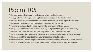Psalm 105:23-45 Daily Devotion