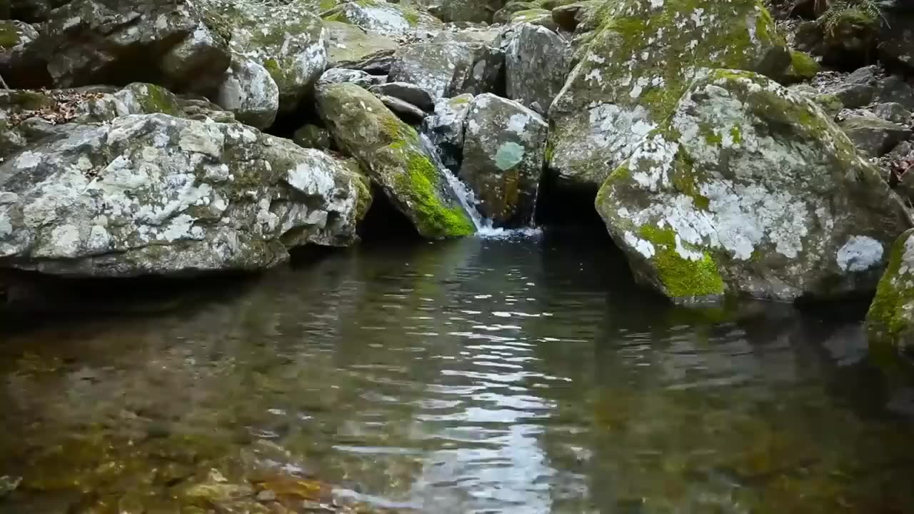 A small waterfall and the sound of running water is for hope and comfort