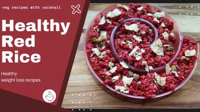 Healthy Red Rice | Beetroot Rice Recipe | Red Rice For Weight Loss