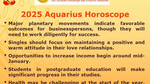 2025 Aquarius Yearly Horoscope