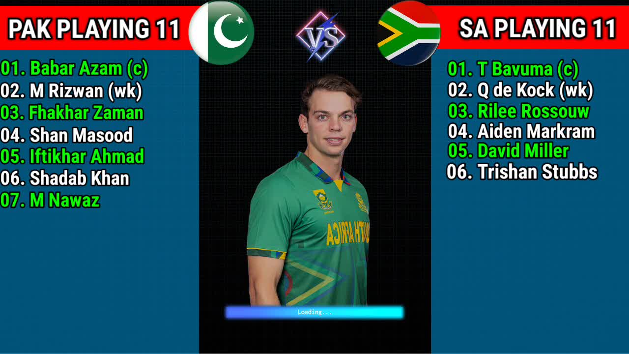 T20 World Cup 2022 Pakistan vs South Africa playing 11 Comparison PAK vs SA 36th Match Playing 11