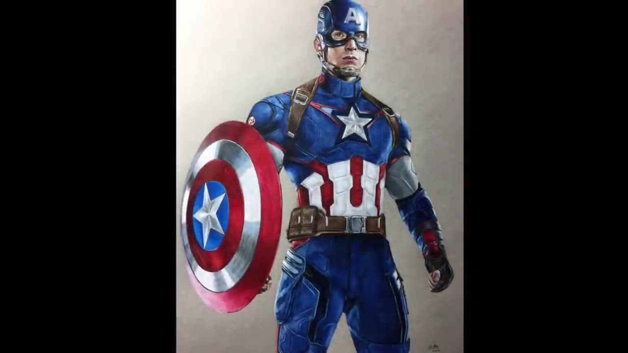 Drawing Captain America - Avengers Timelapse - Artology