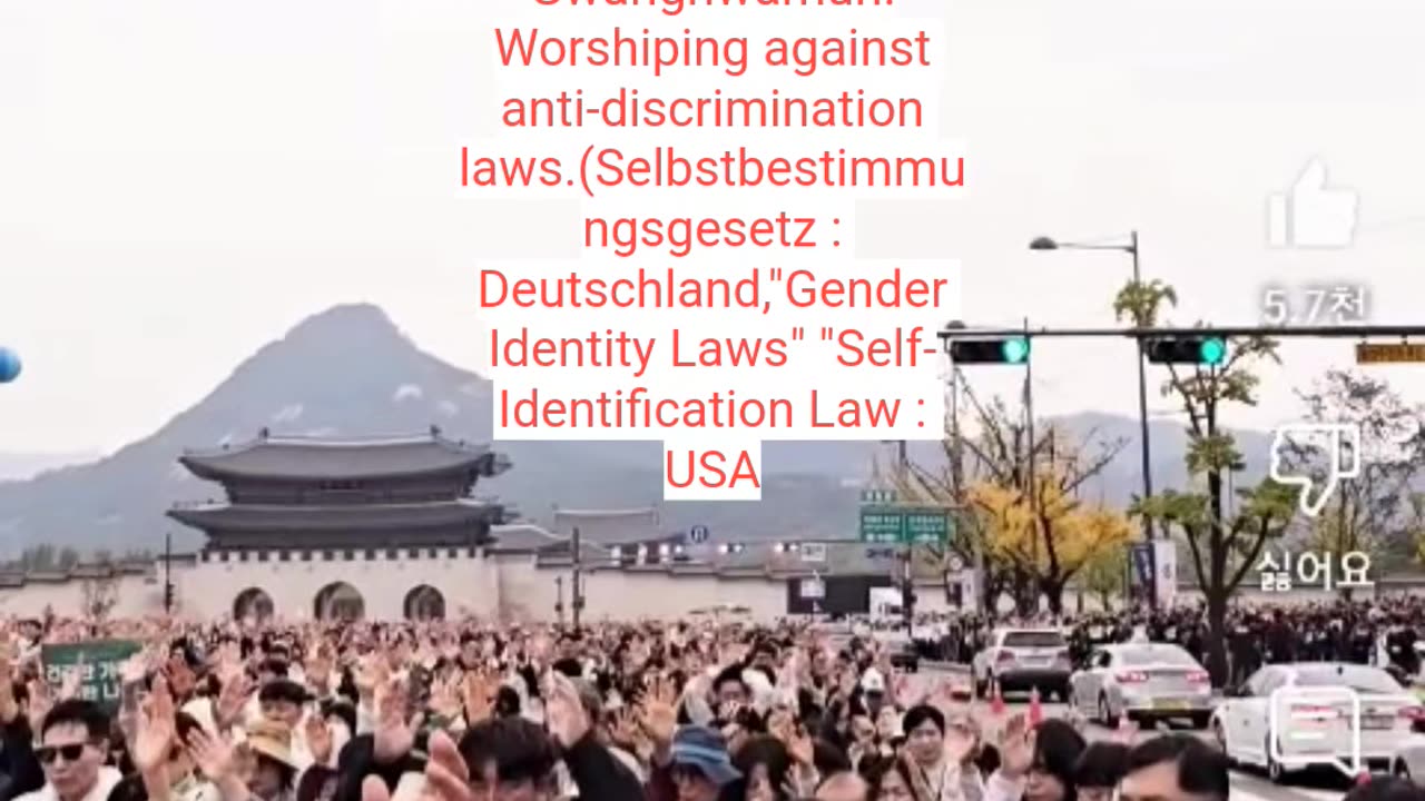 Korea. Anti Gender Identity Laws" On October 27, 1.1 million Christians demo