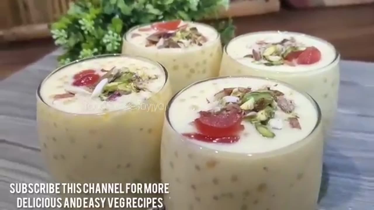 Custard Sago Sharbat Recipe | AFoodrecipe