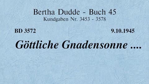 BD 3572 - GÖTTLICHE GNADENSONNE ....