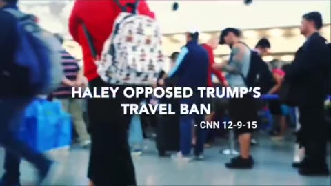President Trump ad focuses on Nikki and Biden on border policy positions. No difference.