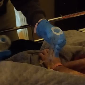 Makayla Williams learned how to provide medicines, water and food by feeding tube